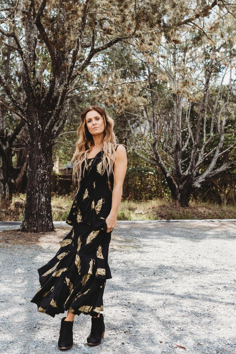 The Kasey Dress - Black and Gold - Renee Loves Frances