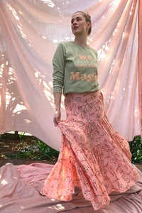 Saffron Skirt - Peach Blossoms