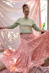 Saffron Skirt - Peach Blossoms