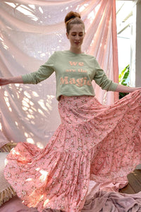 Saffron Skirt - Peach Blossoms
