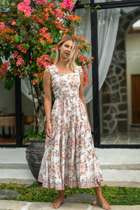 The Ivy Midi Dress - Vintage Blooms