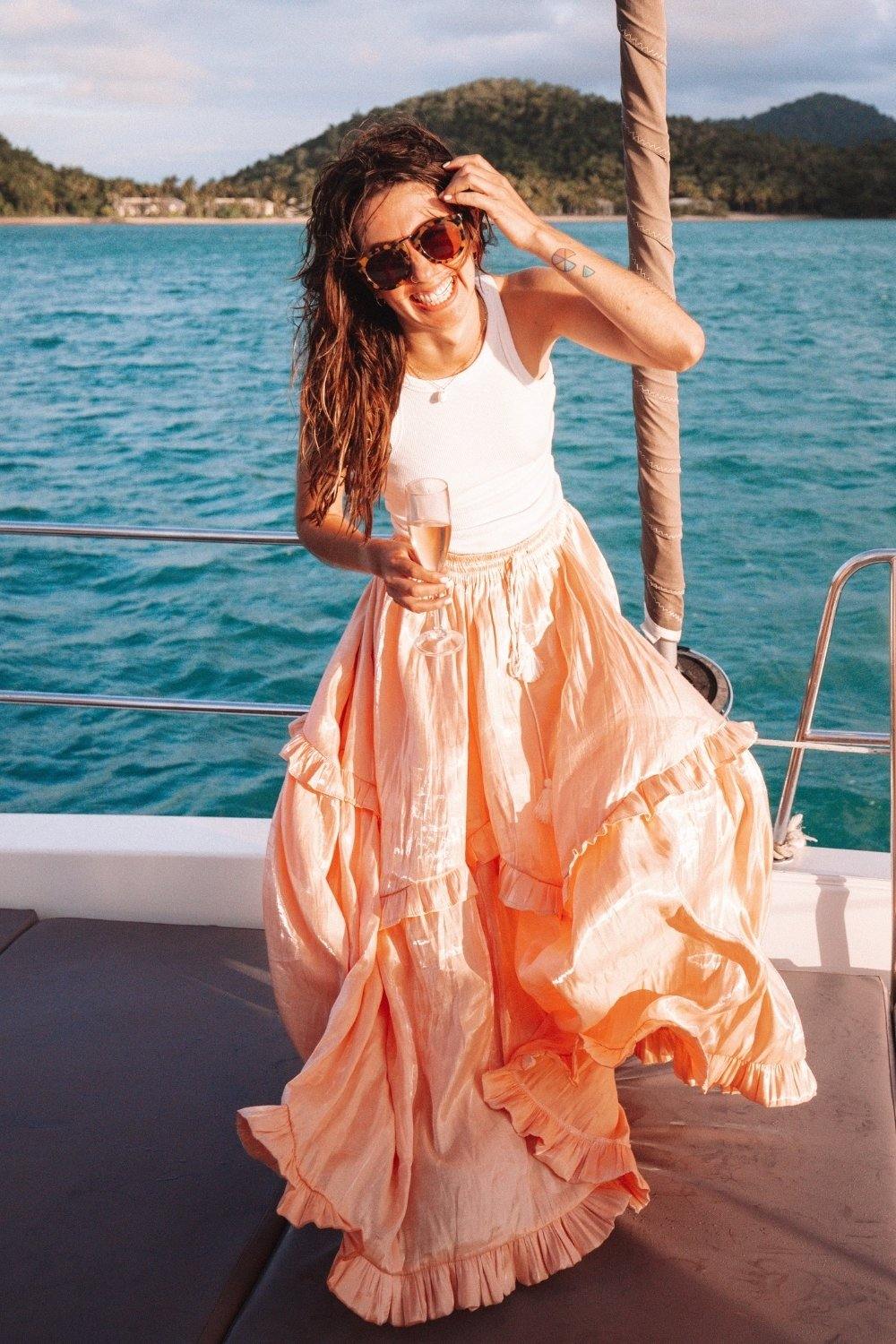 The Jools Skirt - Peach - Renee Loves Frances