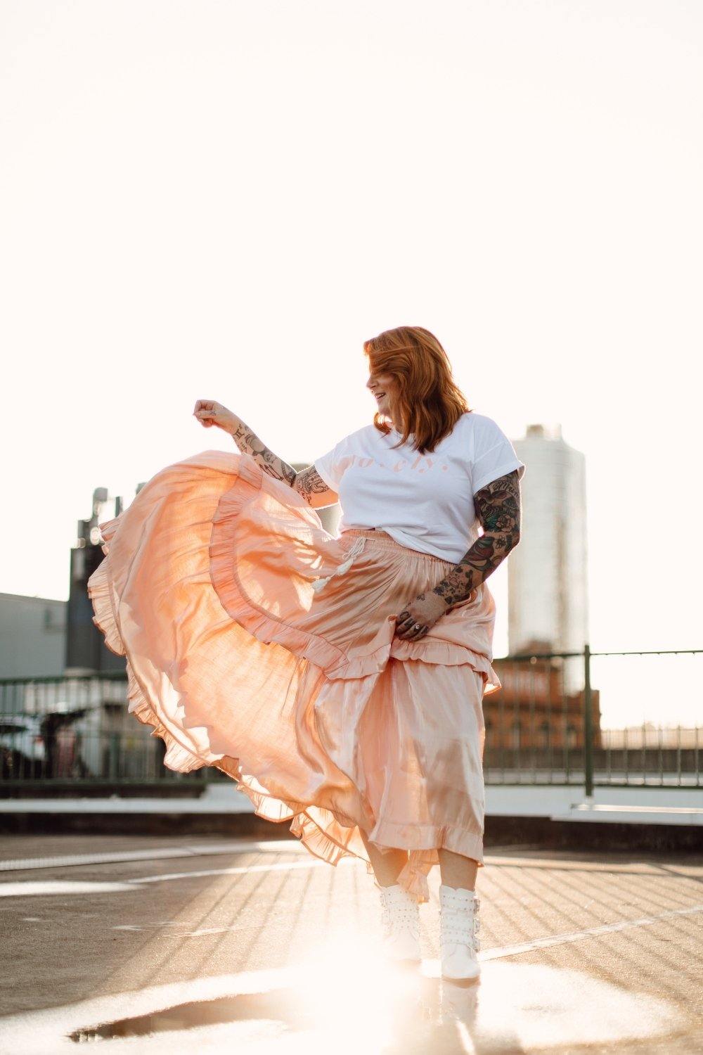 The Jools Skirt - Peach - Renee Loves Frances