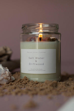 Salt Water and Driftwood Soy Candle - Renee Loves Frances